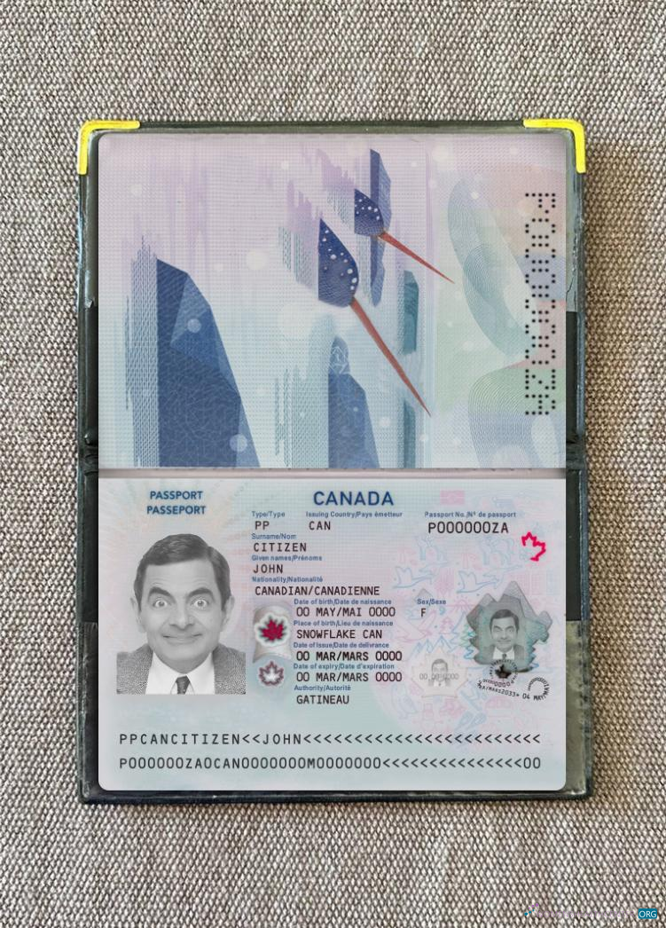 Download Canada passport 2023 present photolook Photoshop template